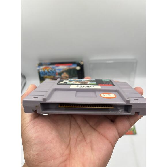 Super Nintendo SNES - Bass Masters Classic - Complete w/ Protector - Picture 8 of 16